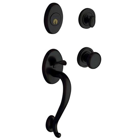 Baldwin Double Cylinder Handlesets Satin Black 85315.190.RDBL